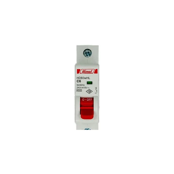 Himel HDB3WHL1C6 1x6A 4,5kA C Tipi Otomatik Sigorta